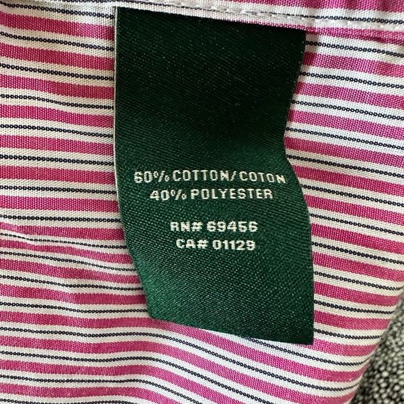 Lauren Ralph Lauren button up shirt 18 red stripes with collar - Picture 3 of 5